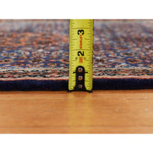 Load image into Gallery viewer, 2&#39;4&quot;x2&#39;4&quot; Yale Blue, Vintage Persian Bidjar, 100% Wool, Hand Knotted, Excellent Condition, 300 Kpsi, Mat, Square, Oriental Rug FWR470286