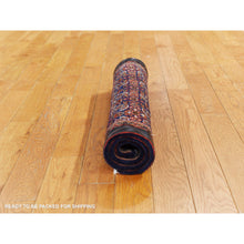Load image into Gallery viewer, 2&#39;4&quot;x2&#39;4&quot; Yale Blue, Vintage Persian Bidjar, 100% Wool, Hand Knotted, Excellent Condition, 300 Kpsi, Mat, Square, Oriental Rug FWR470286