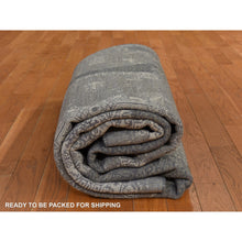 Load image into Gallery viewer, 6&#39;1&quot;x9&#39;2&quot; Sonic Gray, Jewelry Design, Soft To The Touch, Wool And Silk, Hand Knotted, Modern, Oriental Rug FWR470346