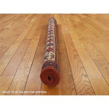 Load image into Gallery viewer, 4&#39;3&quot;x6&#39;3&quot; Prismatic Red, Antique Caucasian Kazak With Geometric Design, Good Condition, Hand Knotted, Clean, Sides And Ends Professionally Secured, 100% Wool, Oriental Rug FWR470370