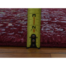 Load image into Gallery viewer, 3&#39;x5&#39;1&quot; Currant Red, Floral Design, Wool And Silk, Tone On Tone, Hand Knotted, Oriental Rug FWR470382