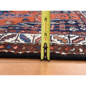3'3"x6'3" Spicy Orange, Antique Persian Mazlagan, Full Pile, Clean, Excellent Condition, Sides and Ends Professionally Secured, 100% Wool, Hand Knotted, Oriental Rug FWR470406