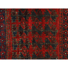 Load image into Gallery viewer, 2&#39;4&quot;x2&#39;4&quot; Scarlet Red, Vintage Persian Balouch Saddle Bag, Full Pile, Clean, Excellent Condition, 100% Wool, Hand Knotted, Square, Oriental Rug FWR470418
