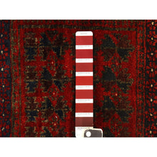 Load image into Gallery viewer, 2&#39;4&quot;x2&#39;4&quot; Scarlet Red, Vintage Persian Balouch Saddle Bag, Full Pile, Clean, Excellent Condition, 100% Wool, Hand Knotted, Square, Oriental Rug FWR470418
