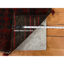Load image into Gallery viewer, 2&#39;4&quot;x2&#39;4&quot; Scarlet Red, Vintage Persian Balouch Saddle Bag, Full Pile, Clean, Excellent Condition, 100% Wool, Hand Knotted, Square, Oriental Rug FWR470418