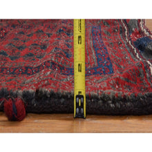 Load image into Gallery viewer, 2&#39;4&quot;x2&#39;4&quot; Scarlet Red, Vintage Persian Balouch Saddle Bag, Full Pile, Clean, Excellent Condition, 100% Wool, Hand Knotted, Square, Oriental Rug FWR470418