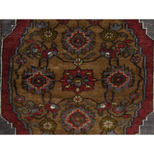 Load image into Gallery viewer, 3&#39;10&quot;x6&#39; Pewter Gray, Vintage Turkish Keysari, Clean, Good Condition, 100% Wool, Hand Knotted, Oriental Rug FWR470424