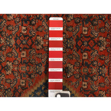 Load image into Gallery viewer, 1&#39;10&quot;x3&#39;2&quot; Scarlet Sage Red, Antique Persian Senneh, Even Wear, Clean, Good Condition, 100% Wool, Hand Knotted, Mat, Oriental Rug FWR470442
