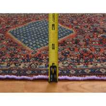 Load image into Gallery viewer, 1&#39;10&quot;x3&#39;2&quot; Scarlet Sage Red, Antique Persian Senneh, Even Wear, Clean, Good Condition, 100% Wool, Hand Knotted, Mat, Oriental Rug FWR470442