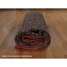 Load image into Gallery viewer, 13&#39;6&quot;x19&#39;2&quot; Copper Red, Antique Persian Bidjar, Open Field Anchor Medallion Design, Good Condition, Clean, Abrush, Sides And Ends Professionally Secured, 100% Wool, Hand Knotted, Xl, Oversized, Oriental Rug FWR470472