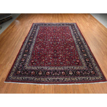 Load image into Gallery viewer, 9&#39;9&quot;x12&#39;10&quot; Jazzy Red, Persian Meshad, All Over Design, Good Condition, Clean, Full Pile, 100% Wool, Hand Knotted, Oriental Rug FWR470478