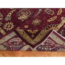 Load image into Gallery viewer, 11&#39;10&quot;x15&#39;4&quot; Wine Red, Double Knot Jaipur, All Over Design, Thick, Dense and Plush, 100% Wool, Hand Knotted, Oversized, Oriental Rug FWR470484
