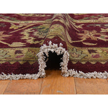 Load image into Gallery viewer, 11&#39;10&quot;x15&#39;4&quot; Wine Red, Double Knot Jaipur, All Over Design, Thick, Dense and Plush, 100% Wool, Hand Knotted, Oversized, Oriental Rug FWR470484