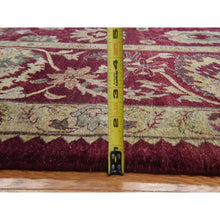 Load image into Gallery viewer, 11&#39;10&quot;x15&#39;4&quot; Wine Red, Double Knot Jaipur, All Over Design, Thick, Dense and Plush, 100% Wool, Hand Knotted, Oversized, Oriental Rug FWR470484