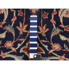 Load image into Gallery viewer, 9&#39;2&quot;x12&#39;1&quot; Navy Blue, Vintage Persian Sarouk Mahal, Medallion Design, Clean, Soft with Full Even Pile, 100% Wool, Hand Knotted, Oriental Rug FWR470490