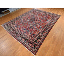 Load image into Gallery viewer, 10&#39;7&quot;x13&#39;7&quot; Scarlet Red, Vintage Persian Mahal, Medallion Design, Clean, Soft, Evenly Worn, 100% Wool, Hand Knotted, Oriental Rug FWR470496