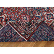 Load image into Gallery viewer, 10&#39;7&quot;x13&#39;7&quot; Scarlet Red, Vintage Persian Mahal, Medallion Design, Clean, Soft, Evenly Worn, 100% Wool, Hand Knotted, Oriental Rug FWR470496