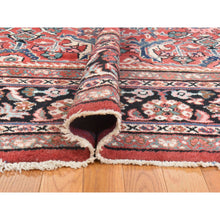 Load image into Gallery viewer, 10&#39;7&quot;x13&#39;7&quot; Scarlet Red, Vintage Persian Mahal, Medallion Design, Clean, Soft, Evenly Worn, 100% Wool, Hand Knotted, Oriental Rug FWR470496