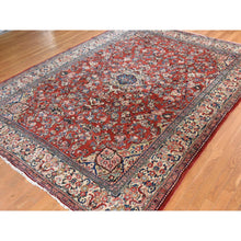 Load image into Gallery viewer, 9&#39;9&quot;x13&#39; Salsa Red, Vintage Persian Mahal, Clean, Soft, Full Pile, 100% Wool, Hand Knotted, Oriental Rug FWR470526