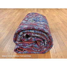 Load image into Gallery viewer, 9&#39;9&quot;x13&#39; Salsa Red, Vintage Persian Mahal, Clean, Soft, Full Pile, 100% Wool, Hand Knotted, Oriental Rug FWR470526