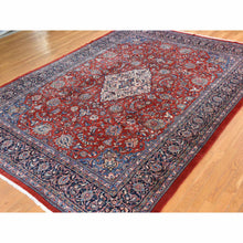 Load image into Gallery viewer, 9&#39;9&quot;x13&#39;1&quot; Salsa Red, Semi Antique Persian Sarouk Mahal, Full Pile, Good Condition And Clean, 100% Wool, Hand Knotted, Oriental Rug FWR470532