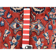 Load image into Gallery viewer, 9&#39;9&quot;x13&#39;1&quot; Salsa Red, Semi Antique Persian Sarouk Mahal, Full Pile, Good Condition And Clean, 100% Wool, Hand Knotted, Oriental Rug FWR470532