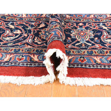 Load image into Gallery viewer, 9&#39;9&quot;x13&#39;1&quot; Salsa Red, Semi Antique Persian Sarouk Mahal, Full Pile, Good Condition And Clean, 100% Wool, Hand Knotted, Oriental Rug FWR470532