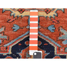Load image into Gallery viewer, 7&#39;2&quot;x10&#39; Clay Red, Antique Persian Heriz With Light Blue Corners, Even Wear, Good Condition And Clean, 100% Wool, Hand Knotted, Oriental Rug FWR470538