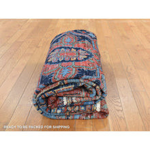 Load image into Gallery viewer, 7&#39;2&quot;x10&#39; Clay Red, Antique Persian Heriz With Light Blue Corners, Even Wear, Good Condition And Clean, 100% Wool, Hand Knotted, Oriental Rug FWR470538