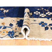 Load image into Gallery viewer, 9&#39;2&quot;x11&#39;2&quot; Midnight Blue, Antique Chinese Nichols Art Deco, Full Pile, Good Condition And Clean, 100% Wool, Hand Knotted, Oriental Rug FWR470556