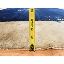 Load image into Gallery viewer, 9&#39;2&quot;x11&#39;2&quot; Midnight Blue, Antique Chinese Nichols Art Deco, Full Pile, Good Condition And Clean, 100% Wool, Hand Knotted, Oriental Rug FWR470556