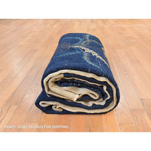 Load image into Gallery viewer, 9&#39;2&quot;x11&#39;2&quot; Midnight Blue, Antique Chinese Nichols Art Deco, Full Pile, Good Condition And Clean, 100% Wool, Hand Knotted, Oriental Rug FWR470556
