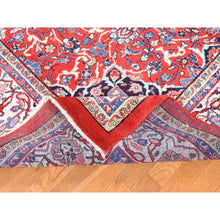 Load image into Gallery viewer, 10&#39;x13&#39;10&quot; Scarlet Red, Semi Antique Persian Sarouk Mahal, Full Pile, Good Condition and Clean, 100% Wool, Hand Knotted, Oriental Rug FWR470580