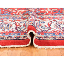 Load image into Gallery viewer, 10&#39;x13&#39;10&quot; Scarlet Red, Semi Antique Persian Sarouk Mahal, Full Pile, Good Condition and Clean, 100% Wool, Hand Knotted, Oriental Rug FWR470580