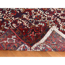 Load image into Gallery viewer, 8&#39;3&quot;x11&#39;1&quot; Daisy White, Antique Persian Heriz, Good Condition, Clean, Full Pile, All Over Flower Geometric Design, 100% Wool, Hand Knotted, Oriental Rug FWR470598