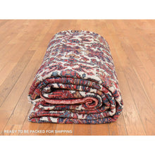 Load image into Gallery viewer, 8&#39;3&quot;x11&#39;1&quot; Daisy White, Antique Persian Heriz, Good Condition, Clean, Full Pile, All Over Flower Geometric Design, 100% Wool, Hand Knotted, Oriental Rug FWR470598