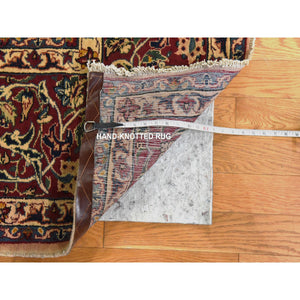 9'7"x12'8" Burlywood Brown, Semi Antique Persian Tabriz, Good Condition, Clean, Full Pile, Medallion Design, 100% Wool, Hand Knotted, Oriental Rug FWR470604