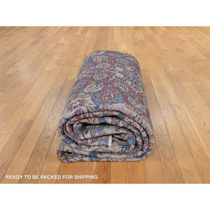 9'7"x12'8" Burlywood Brown, Semi Antique Persian Tabriz, Good Condition, Clean, Full Pile, Medallion Design, 100% Wool, Hand Knotted, Oriental Rug FWR470604