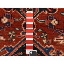 Load image into Gallery viewer, 8&#39;x11&#39;3&quot; Crimson Red, Antique Persian Heriz, Good Condition, Clean, Full Pile, Classic Geometric Medallion Design, 100% Wool, Hand Knotted, Oriental Rug FWR470622