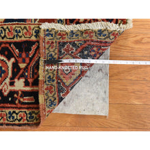 Load image into Gallery viewer, 8&#39;x11&#39;3&quot; Crimson Red, Antique Persian Heriz, Good Condition, Clean, Full Pile, Classic Geometric Medallion Design, 100% Wool, Hand Knotted, Oriental Rug FWR470622