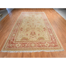 Load image into Gallery viewer, 9&#39;8&quot;x16&#39; Beige, Afghan Peshawar with All Over Mahal Design, Clean, Full Pile, Long and Narrow, 100% Wool, Hand Knotted, Oriental Rug FWR470628