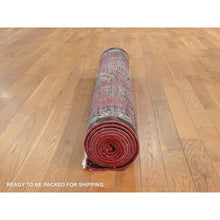 Load image into Gallery viewer, 3&#39;4&quot;x9&#39;10&quot; Chili Red, Semi Antique Persian Lilihan, Good Condition, Clean, Full Pile, 100% Wool, Hand Knotted, Wide Runner, Oriental Rug FWR470634