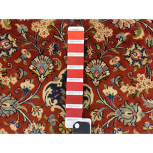 Load image into Gallery viewer, 2&#39;8&quot;x16&#39;6&quot; Scarlet Red, New Persian Qum, 250 KPSI, 100% Wool, Dense Weave, Hand Knotted, XL Runner, Oriental Rug FWR470640
