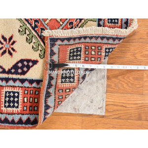 2'6"x13'1" Reed Yellow, Vintage Persian Meshkin, Full Pile And Clean, 100% Wool, Hand Knotted, Runner, Oriental Rug FWR470646