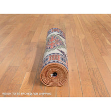 Load image into Gallery viewer, 2&#39;6&quot;x13&#39;1&quot; Reed Yellow, Vintage Persian Meshkin, Full Pile And Clean, 100% Wool, Hand Knotted, Runner, Oriental Rug FWR470646