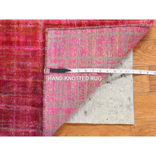 Load image into Gallery viewer, 1&#39;6&quot;x2&#39; Jazzy Red, Pure Sari Silk, Sample, Strike Off, Hand Knotted, Oriental Rug FWR470652