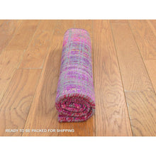 Load image into Gallery viewer, 1&#39;6&quot;x2&#39; Jazzy Red, Pure Sari Silk, Sample, Strike Off, Hand Knotted, Oriental Rug FWR470652