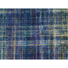 Load image into Gallery viewer, 1&#39;6&quot;x2&#39; Galaxy Blue, Pure Sari Silk, Sample, Strike Off, Hand Knotted, Mat, Oriental Rug FWR470664