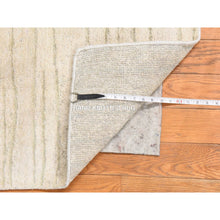 Load image into Gallery viewer, 2&#39;x3&#39; Pristine White, Distressed, Wool And Silk, Sample, Strike Off, Hand Knotted, Mat, Oriental Rug FWR470670