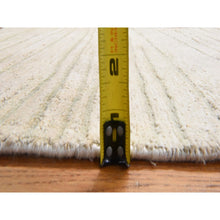 Load image into Gallery viewer, 2&#39;x3&#39; Pristine White, Distressed, Wool And Silk, Sample, Strike Off, Hand Knotted, Mat, Oriental Rug FWR470670